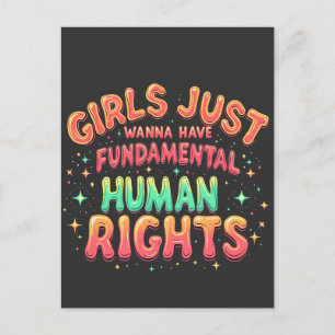 Cartes Pour Fêtes Annuelles Les filles veulent juste avoir l'égalité humaine f