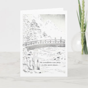Cartes Pour Fêtes Annuelles Les flocons de neige sur le pont