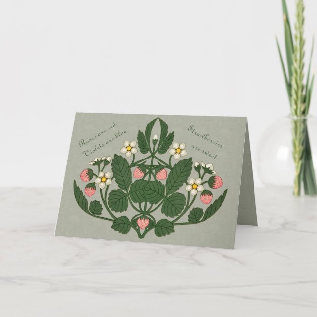 Cartes Pour Fêtes Annuelles Les fraises sont Sweet CC0368 Valentine (Devant)