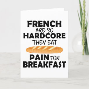 Cartes Pour Fêtes Annuelles Les Français Mangent Douleur Pour Le Petit Déjeune