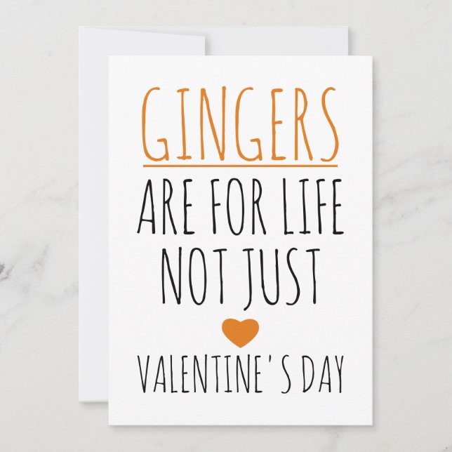 Cartes Pour Fêtes Annuelles Les Gingers sont pour la vie, pas seulement la Sai (Devant)