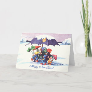Cartes Pour Fêtes Annuelles Les gnomes de la bonne année