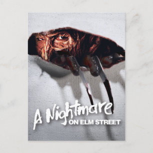 Cartes Pour Fêtes Annuelles Les Griffes de la nuit   Freddy Krueger Peeking