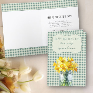 Cartes Pour Fêtes Annuelles Les jonquilles du printemps dans un pot Bonne fête