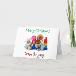 CARTES POUR FÊTES ANNUELLES LES JOUETS DISENT "JOYEZ NOËL DU GANG"