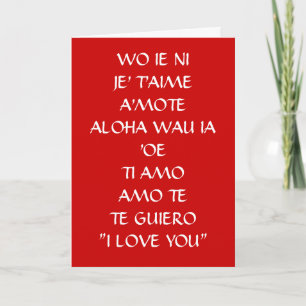 CARTES POUR FÊTES ANNUELLES LES LANGUAGES DE "LOVE"
