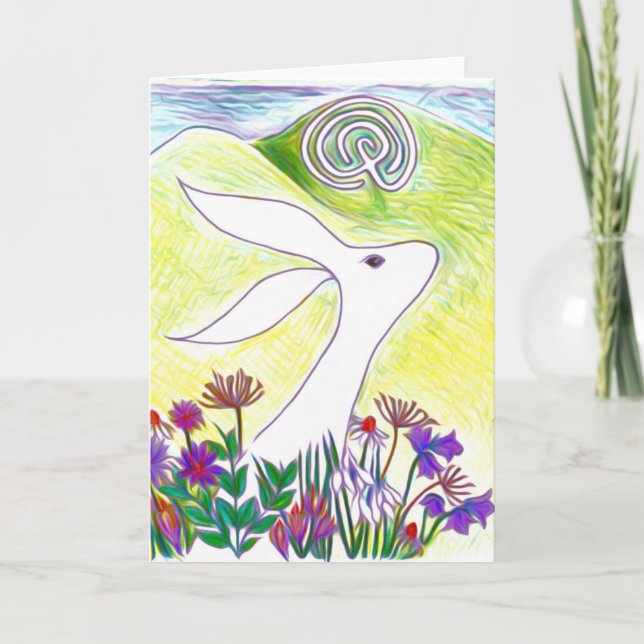 Cartes Pour Fêtes Annuelles Les lièvres et le labyrinthe (Devant)