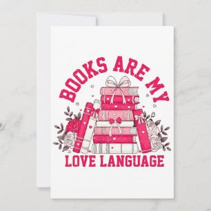 Cartes Pour Fêtes Annuelles Les livres sont mon langage de l'amour Jour de la 
