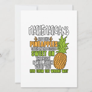 Cartes Pour Fêtes Annuelles Les Mathématiciens Sont Comme Des Ananas.