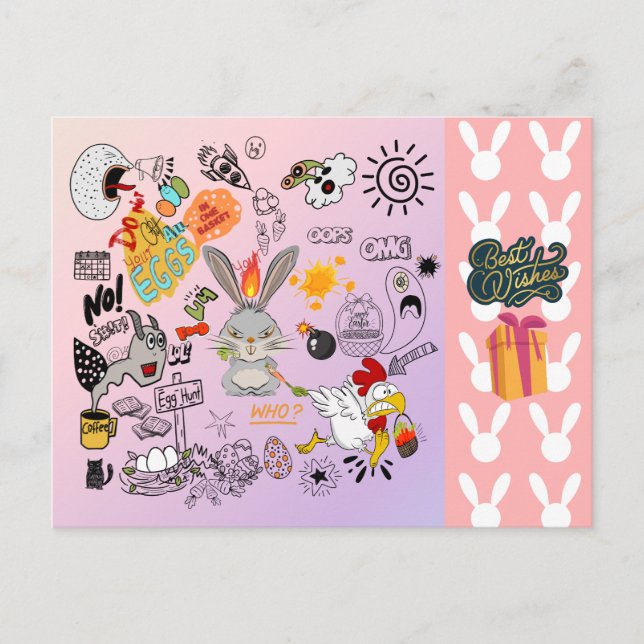 Cartes Pour Fêtes Annuelles Les meilleurs voeux de Pâques pour votre famille e (Devant)