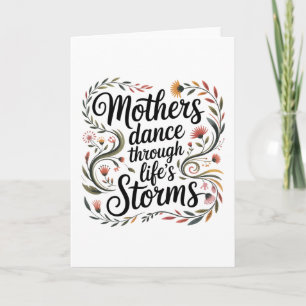 Cartes Pour Fêtes Annuelles Les mères dansent à travers les tempêtes de la vie