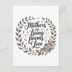 Cartes Pour Fêtes Annuelles Les mères sont des poèmes d'amour vivants