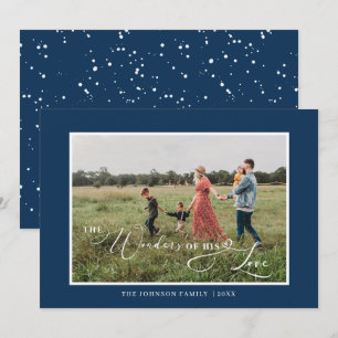 Cartes Pour Fêtes Annuelles Les merveilles de son amour Photo Bleu