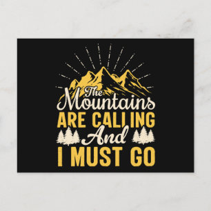 Cartes Pour Fêtes Annuelles Les montagnes appellent et je dois y aller