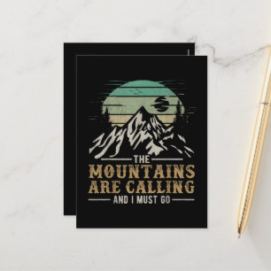 Cartes Pour Fêtes Annuelles Les montagnes m'appellent et je dois y aller