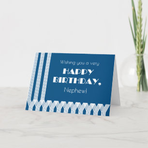 Cartes Pour Fêtes Annuelles Les Motifs Art déco de l'anniversaire de Nephew su