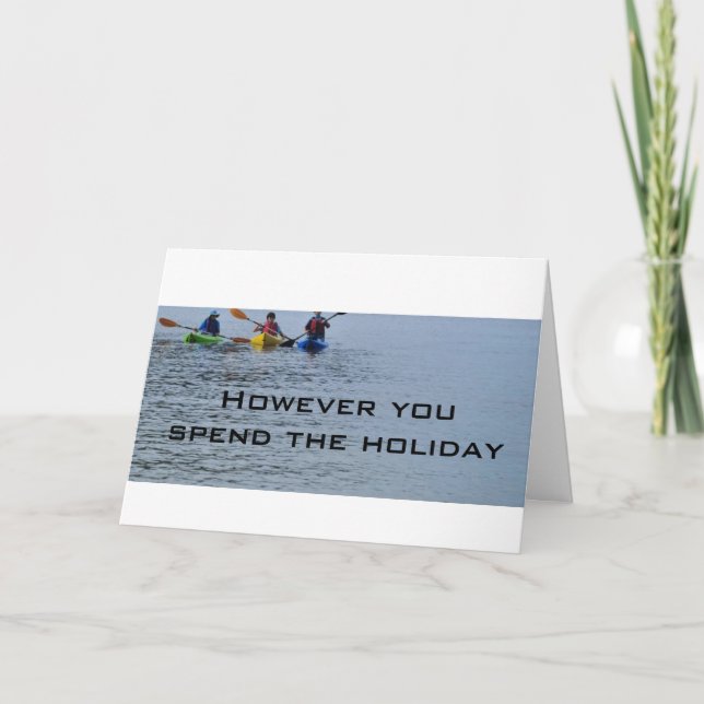 CARTES POUR FÊTES ANNUELLES LES NOËL DE KAYAKER-PROFITEZ DES VACANCES (Devant)