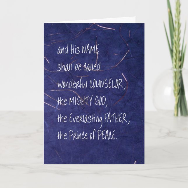 Cartes Pour Fêtes Annuelles Les noms du Messie Noël (Devant)
