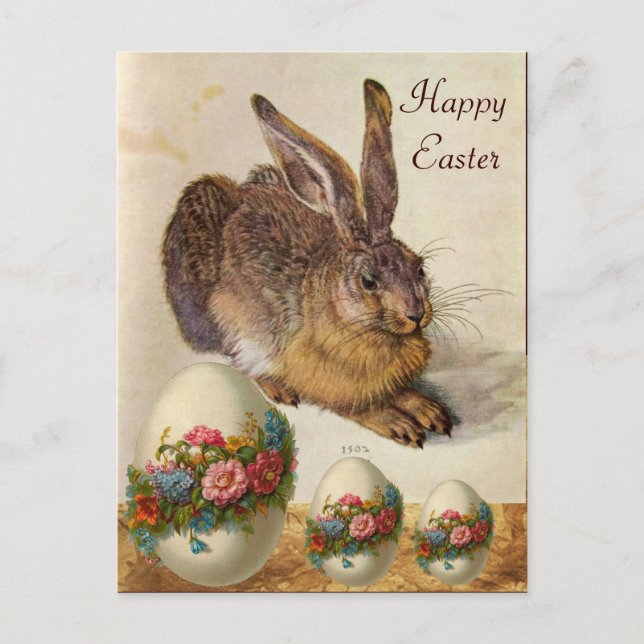 Cartes Pour Fêtes Annuelles LES OEUFS DE PÂQUES DE RABBBIT ( Jeune Lièvre ) AU (Devant)