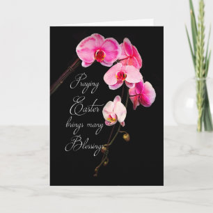 CARTES POUR FÊTES ANNUELLES LES ORCHIDS FUCHSIA