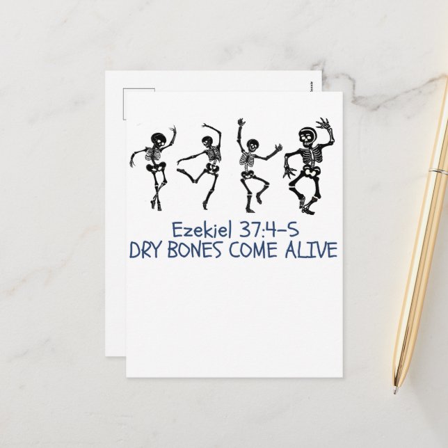 Cartes Pour Fêtes Annuelles Les os Sec Viennent Vivre Drôle Halloween Chrétien (Devant/Arrière en situation)