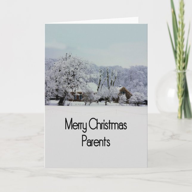 Cartes Pour Fêtes Annuelles Les parents Joyeux Noël (Devant)