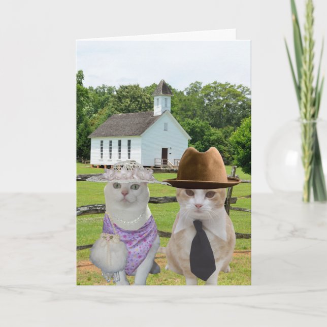 Cartes Pour Fêtes Annuelles Les petits chats qui Recherchés pour aller à (Devant)