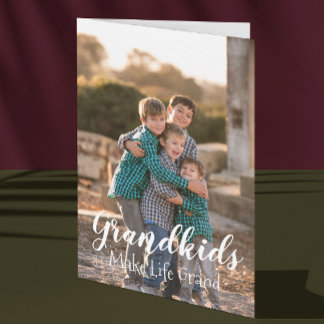 Cartes Pour Fêtes Annuelles Les petits-enfants rendent la vie grandiose