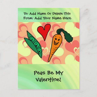 Cartes Pour Fêtes Annuelles Les pois soient mon Valentine