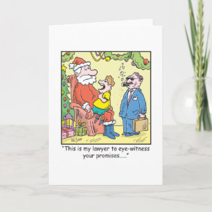 Cartes Pour Fêtes Annuelles Les promesses de Père Noël de bande dessinée de