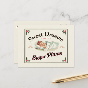 Cartes Pour Fêtes Annuelles Les prunes de sucre festives ajoutent un message