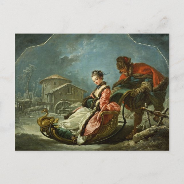 Cartes Pour Fêtes Annuelles Les quatre saisons : Hiver par François Boucher (Devant)