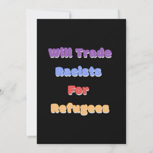 Cartes Pour Fêtes Annuelles Les Racistes Commerciaux Pour Les Réfugiés