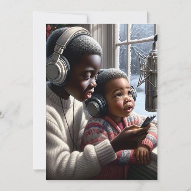 Cartes Pour Fêtes Annuelles Les rimes hivernales : Les Frères Lient À Travers  (Devant)