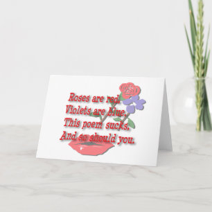 Cartes Pour Fêtes Annuelles Les roses Sont Rouges...Vierges