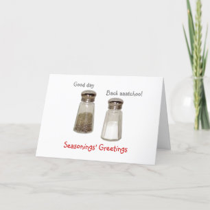 Cartes Pour Fêtes Annuelles Les salutations des assaisonnements