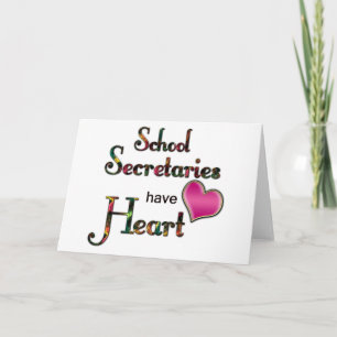 Cartes Pour Fêtes Annuelles Les secrétaires d'école ont un coeur