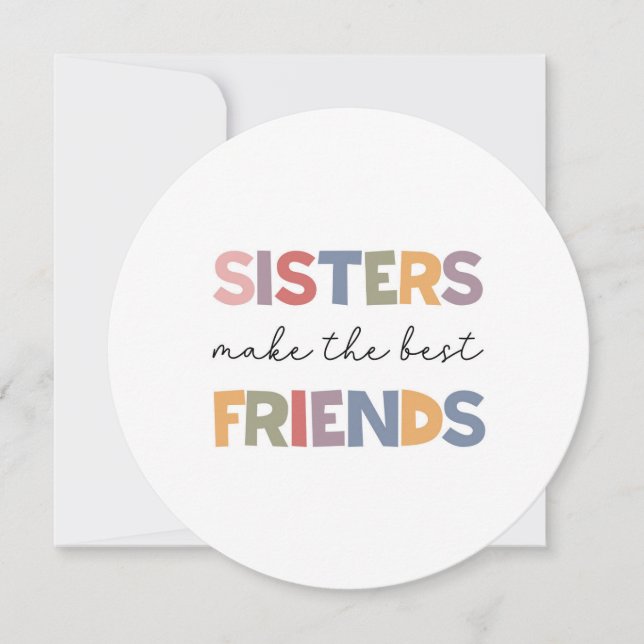 Cartes Pour Fêtes Annuelles Les Soeurs Font Les meilleurs amis (Devant)