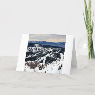 Cartes Pour Fêtes Annuelles Les sommets des montagnes de la Scène d'hiver