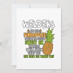 Cartes Pour Fêtes Annuelles Les Soudeurs Sont Comme Des Ananas.
