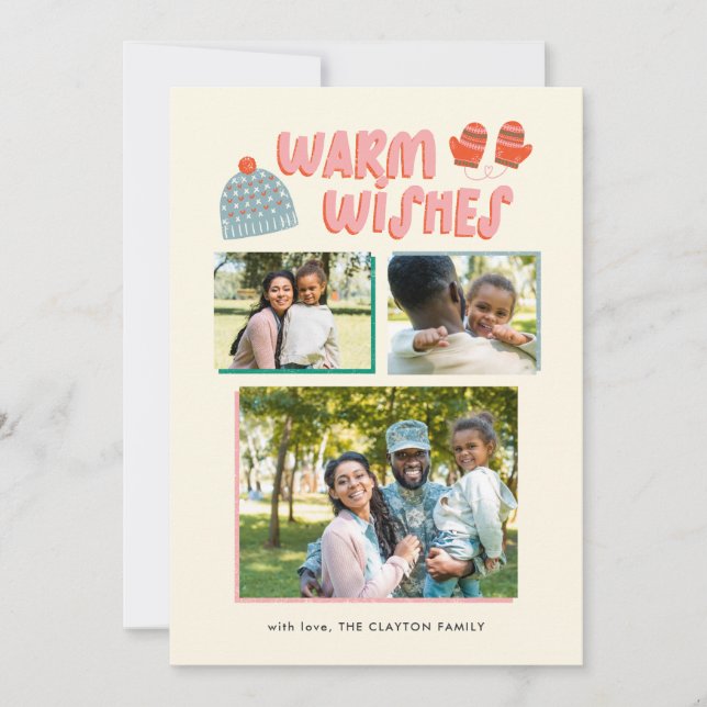 Cartes Pour Fêtes Annuelles Les souhaits chauds (Devant)