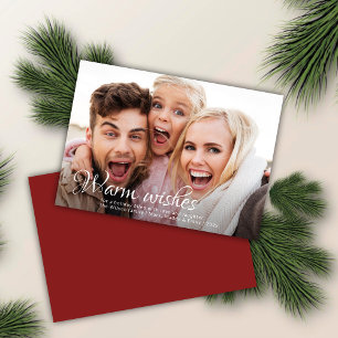 Cartes Pour Fêtes Annuelles Les souhaits chauds Photo complète Ruby Red Chri