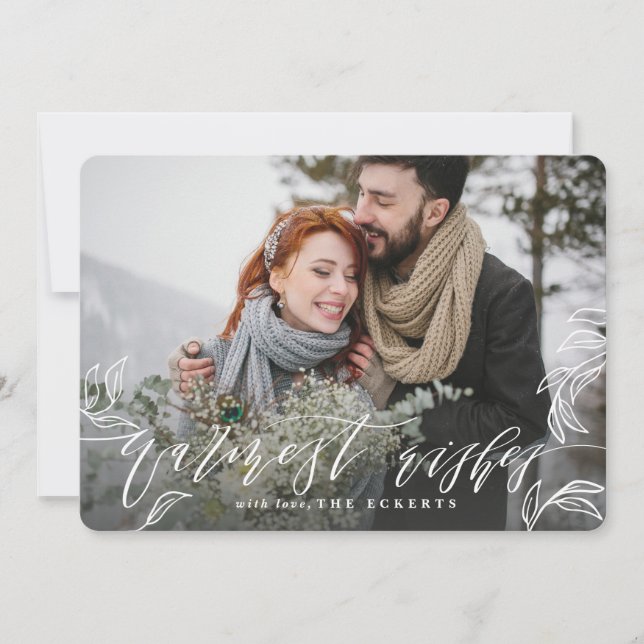 CARTES POUR FÊTES ANNUELLES LES SOUHAITS LES PLUS CHAUDS (Devant)