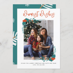 Cartes Pour Fêtes Annuelles Les souhaits les plus chauds Photo de famille Noël