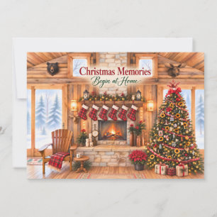 Cartes Pour Fêtes Annuelles Les souvenirs de Noël commencent à la maison