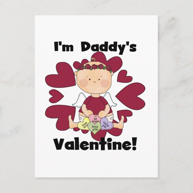 Cartes Pour Fêtes Annuelles Les T-shirts de Saint Valentin de Girl Cupid Daddy (Devant)
