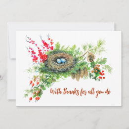 Cartes Pour Fêtes Annuelles Les trésors boisés Gratitude Thanksgiving
