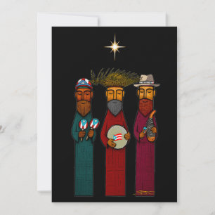 Cartes Pour Fêtes Annuelles Les Trois Rois de Porto Rico avec Parranda Musical
