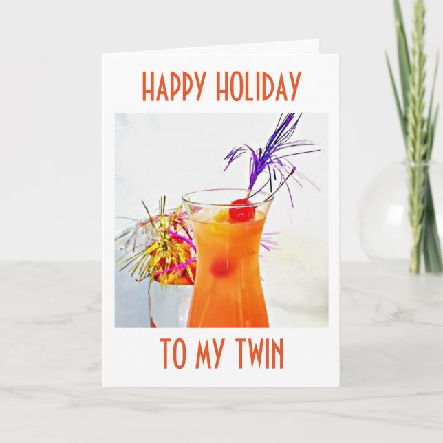 CARTES POUR FÊTES ANNUELLES LES TWIN CHEERS ET LES VACANCES/HEUREUX VOEUX DE N (Devant)
