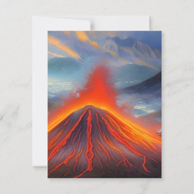 Cartes Pour Fêtes Annuelles Les volcans sont des caractéristiques géologiques  (Devant)